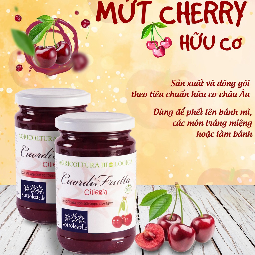 Mứt Cherry Sottolestelle 320g