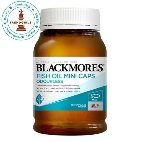 dầu cá úc Blackmores Fish Oil Odourless, (400 viên) không mùi bổ trợ sức khỏe tim mạch mắt não mọi lứa tuổi | Thế Giới Skin Care