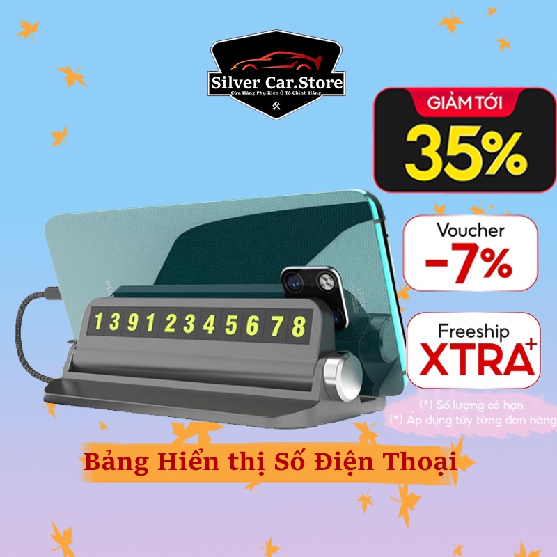 Bảng ghi số điện thoại cho xe ô tô khi dừng đỗ - Có giá đỡ điện thoại tiện lợi