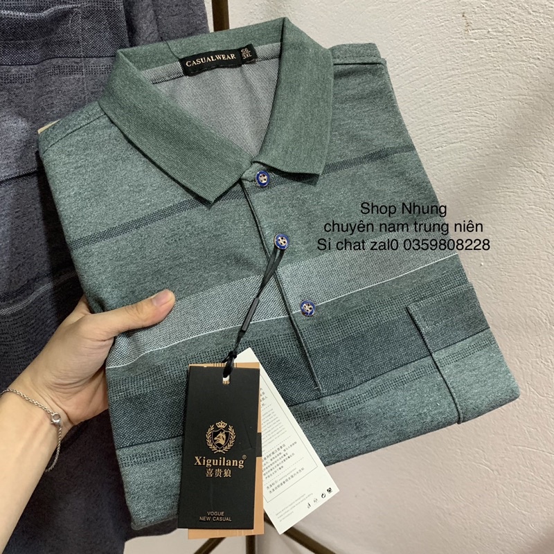 Áo thun dài tay nam trung niên trung tuổi chất đep cưc mát ( size từ 48kg đến 80kg)