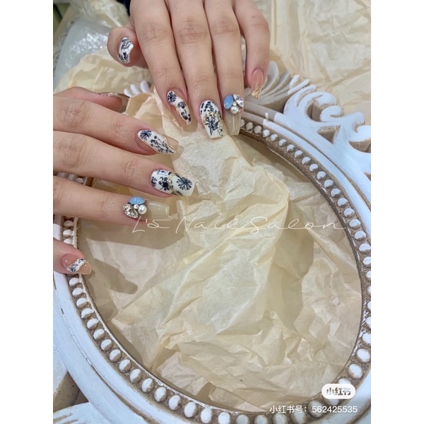 Khung ảnh gỗ chụp decor chụp ảnh nail
