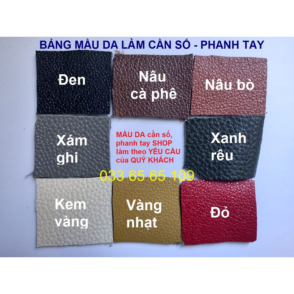 [Da bò 100%] Bọc da, bao da cần số, phanh tay tất cả các dòng xe ô tô, bảo hành 12 tháng, giá gốc xưởng