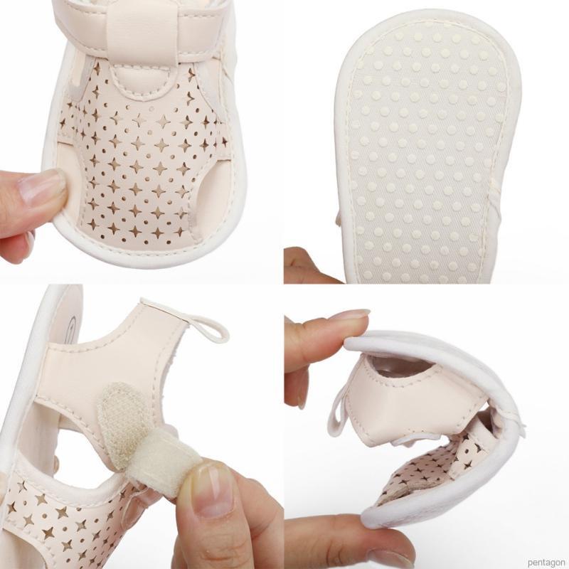 Xăng đan da PU đế mềm chống trượt thoáng khí cho trẻ em 0-18 tháng tuổi