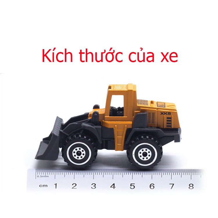 Đồ chơi mô hình xe xúc đất mini hợp kim an toàn cho bé, có thể trang trí - màu vàng