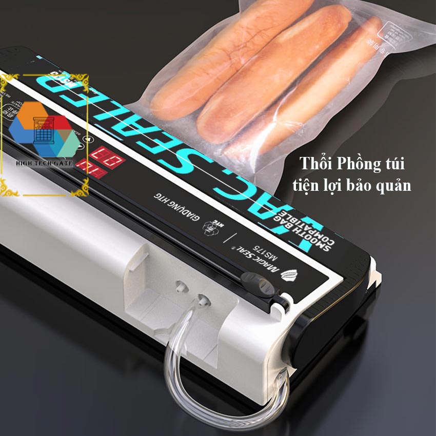 Máy Hút Chân Không Magic Ms175 Không Kén Túi, Ép Chân Không Thực Phẩm Dày Dặn 8mm Cho Gia Đình, Hộ Kinh Doanh Bền Bỉ