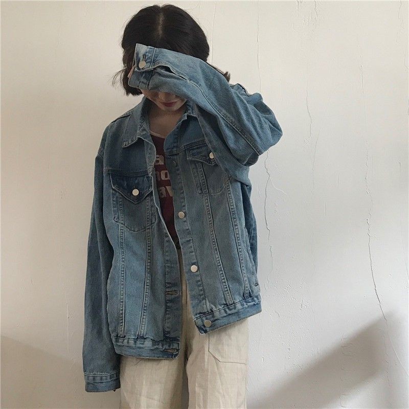 [ORDER] Denim jacket cổ trụ form rộng    Hàng Quảng Châu