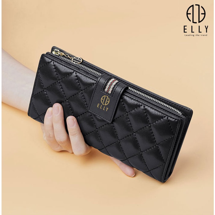 Ví nữ cầm tay thời trang cao cấp ELLY xanh , đen phong cách trẻ trung hiện đại bảo hành 3 tháng – EVH69