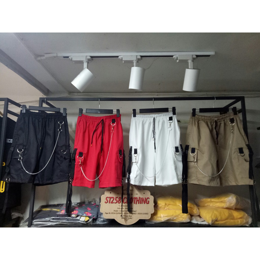 Quần short 8 khuyu dây xích nam nữ ( size M - 3XL ) 30kg -100kg có video và ảnh thật