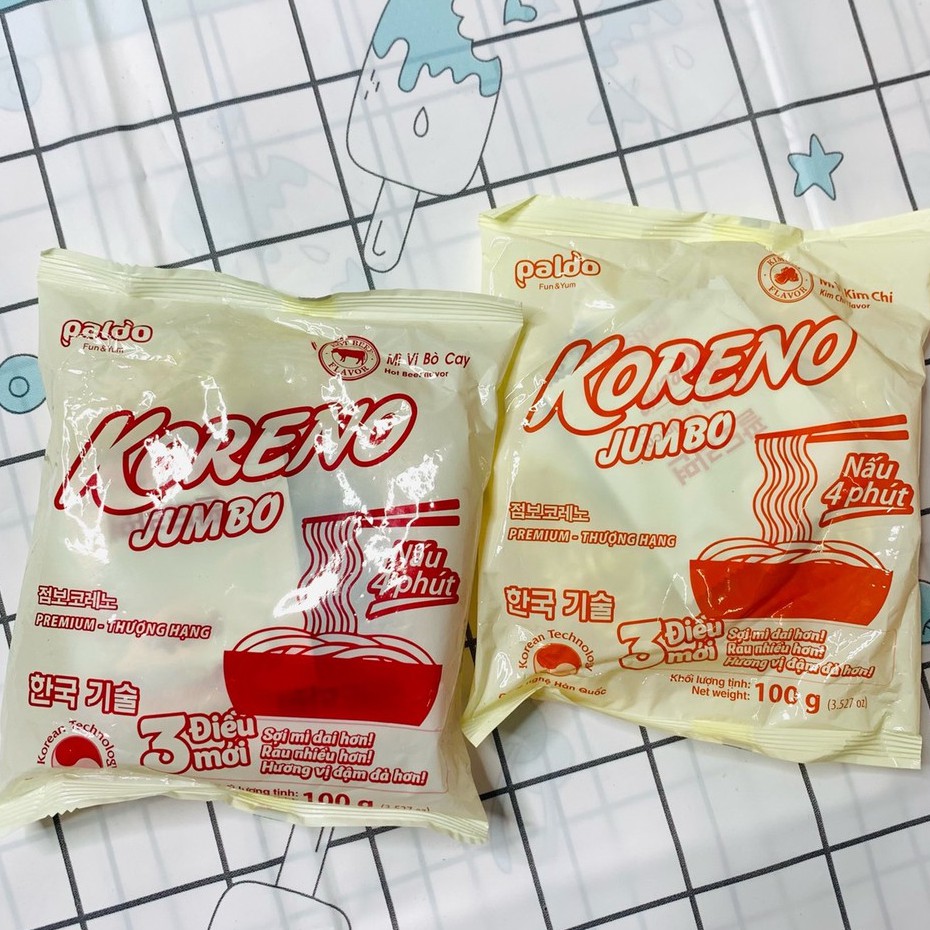 MÌ KORENO JUMBO HÀN QUỐC 100G