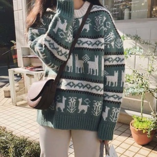 Áo len tuần lộc vintage
