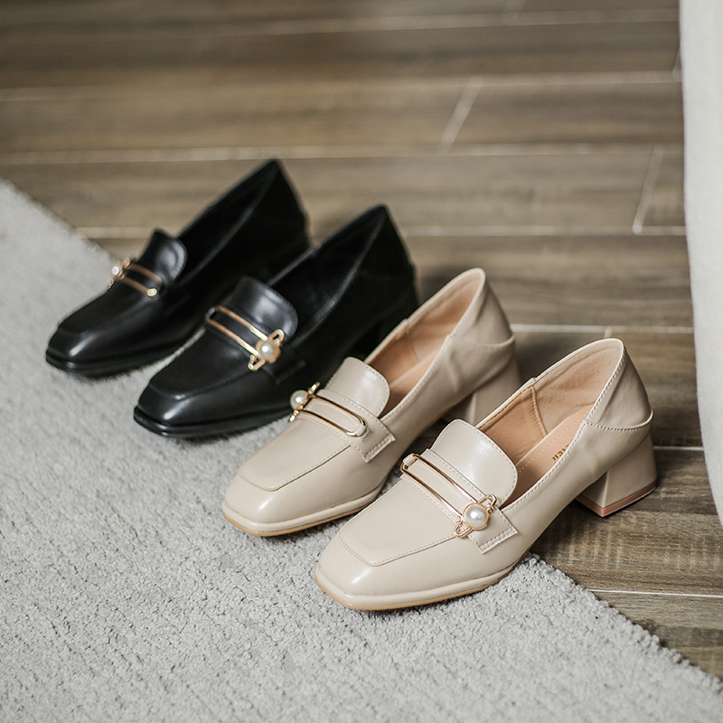Giày cao gót 5cm phong cách Vintage thanh lịch cho nữ