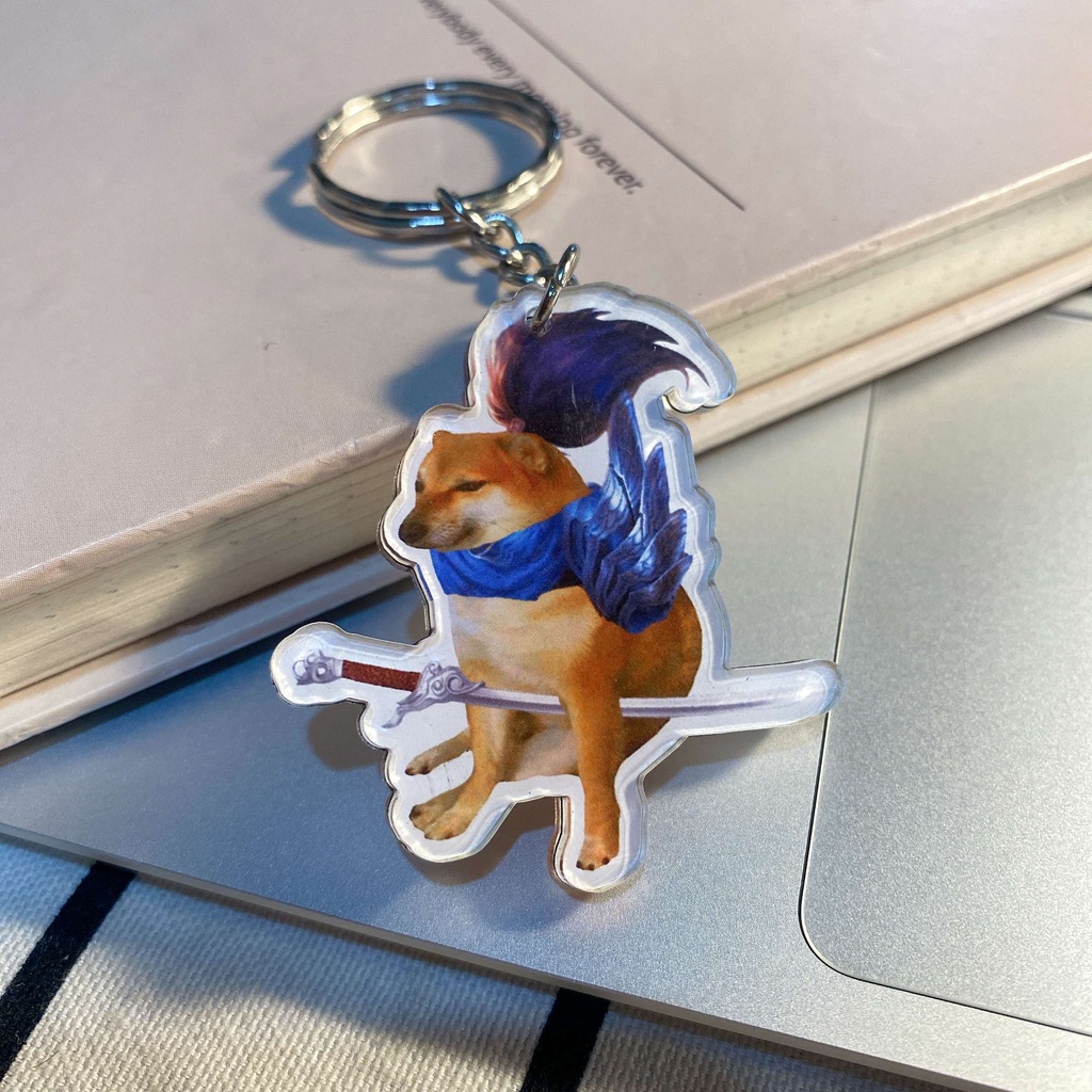 Móc khóa cheems meme shiba inu phong cách hài hước nhiều nhân vật treo balo móc khóa xe máy móc khóa đôi