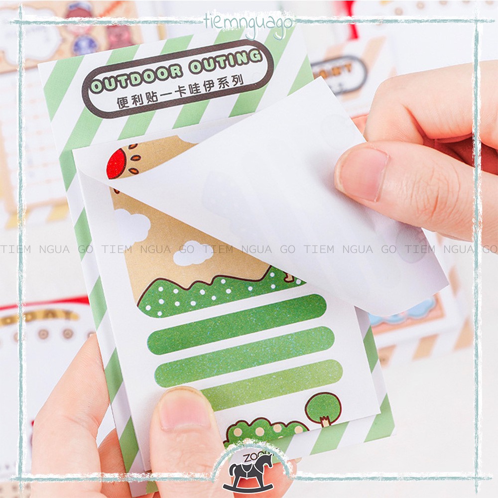 Tập 30 Sticky Note Kawaii Motivation Giấy Note Ghi Chú Cute Dễ Thương Trang Trí Bullet Journal - Tiệm Ngựa Gỗ