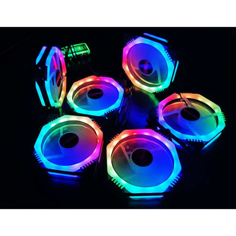 Quạt Tản Nhiệt, Fan Led RGB Coolmoon V9 - Đồng Bộ Hub Coolmoon