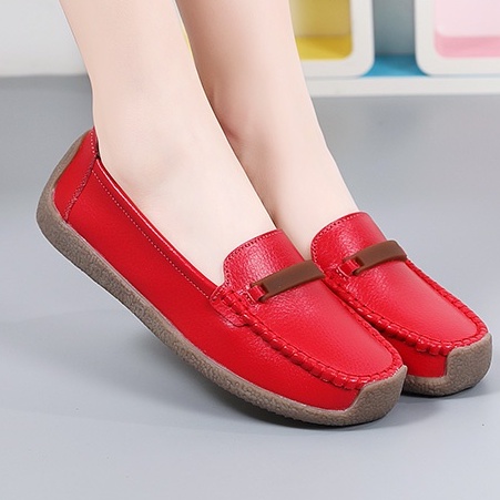 Giày Lười Da Đế Mềm Cho Nữ