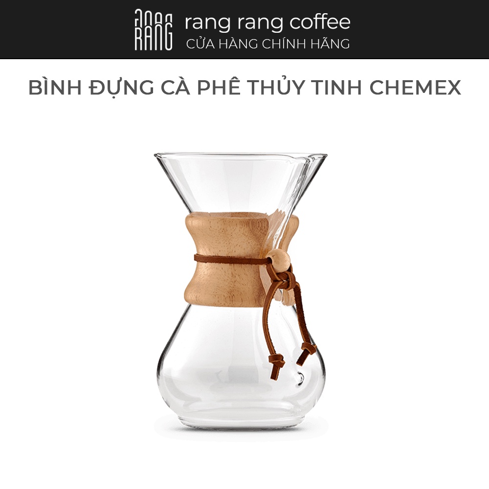 Bình Đựng Cà Phê Thủy Tinh Chemex 3 cups, Bình pha cà phê Chemex