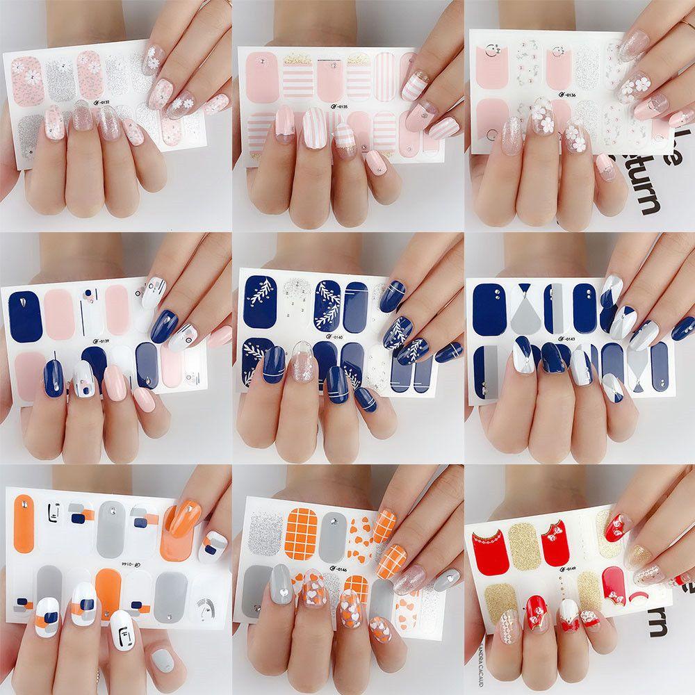 HS Miếng Dán Trang Trí Móng Tay Bằng Vinyl Che Phủ Toàn Diện