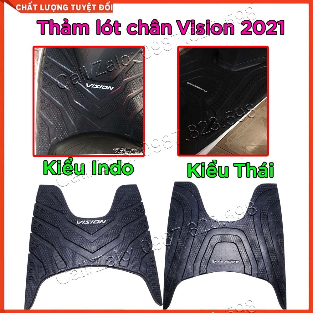 Thảm Để Chân Xe Vision Đời Xe 2014 Đến 2021-22/ Thảm Lót Sàn, Miếng Lót Sàn Xe Vision