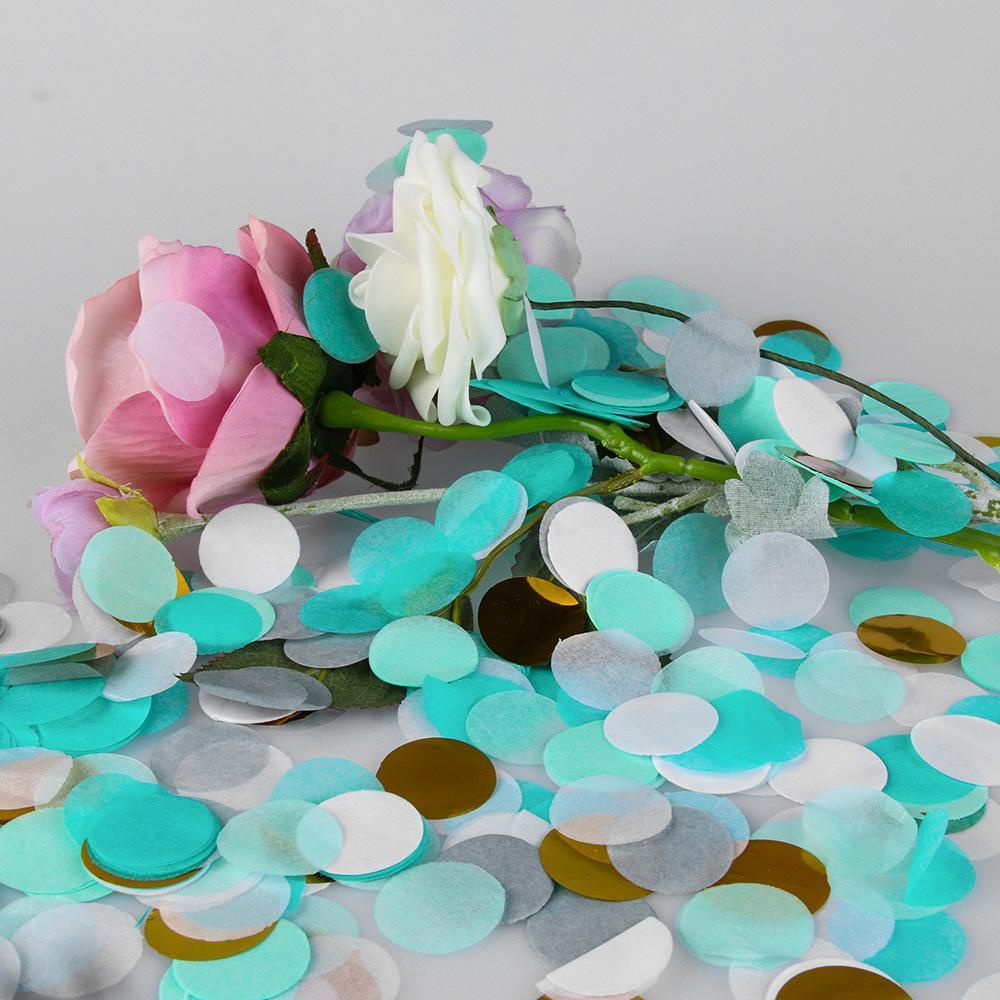Túi 10g Giấy Confetti Họa Tiết Chấm Bi Màu Hồng Dùng Trang Trí Tiệc Cưới / Sinh Nhật DIY