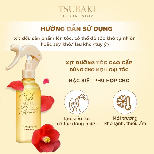 Xịt dưỡng tóc Tsubaki Phục hồi hư tổn - Tsubaki Premium Repair Hair Water 220ml