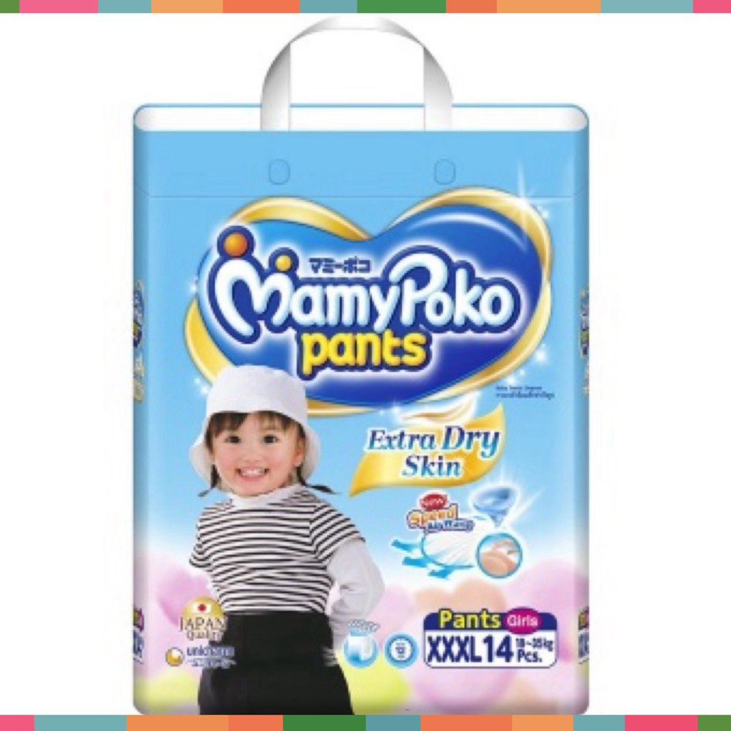 Tã quần MamyPoko XXXL cho bé gái 18 - 35kg (14 miếng) _Subaby