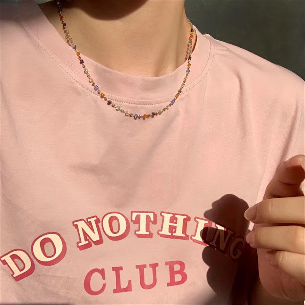Vòng Cổ Choker Bằng Acrylic Đính Hạt Pha Lê Nhiều Màu Sắc Dành Cho Nữ