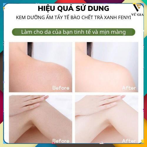 Kem Tẩy tế Bào Chết Trà Xanh Fenyi Dưỡng Ẩm Trắng Da Giảm Mụn 100g