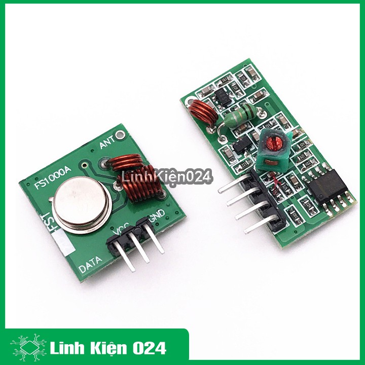 Module Thu Phát RF 433 (gồm 1 bộ thu và 1 bộ phát RF)