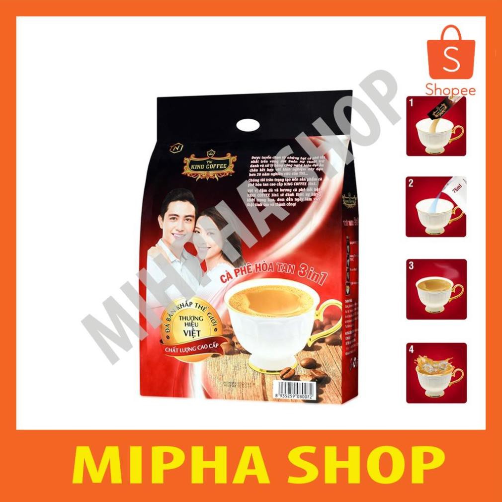 Cà Phê sữa Hòa Tan 3 IN 1 KING COFFEE - Túi 45 gói x 16g - Từ hạt café Arabica và Robusta | BigBuy360 - bigbuy360.vn