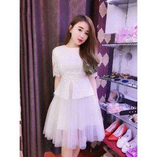Đầm dự tiệc ren đầm xòe lưới celyn dress