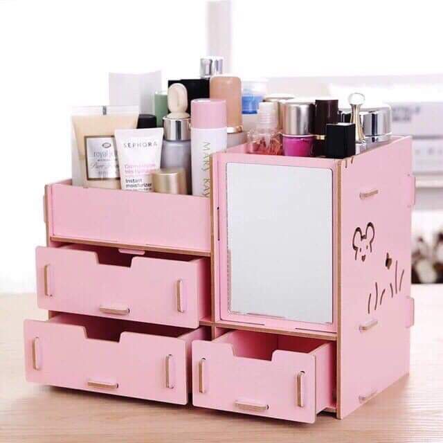 Kệ đựng mỹ phẩm bằng gỗ