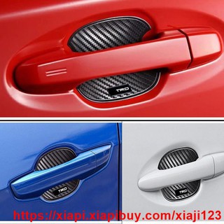 Miếng Dán Bảo Vệ Tay Nắm Cửa Xe Hơi TOYOTA ALTIS auris sienta vios yaris rav4 TRD Bằng Sợi Carbon