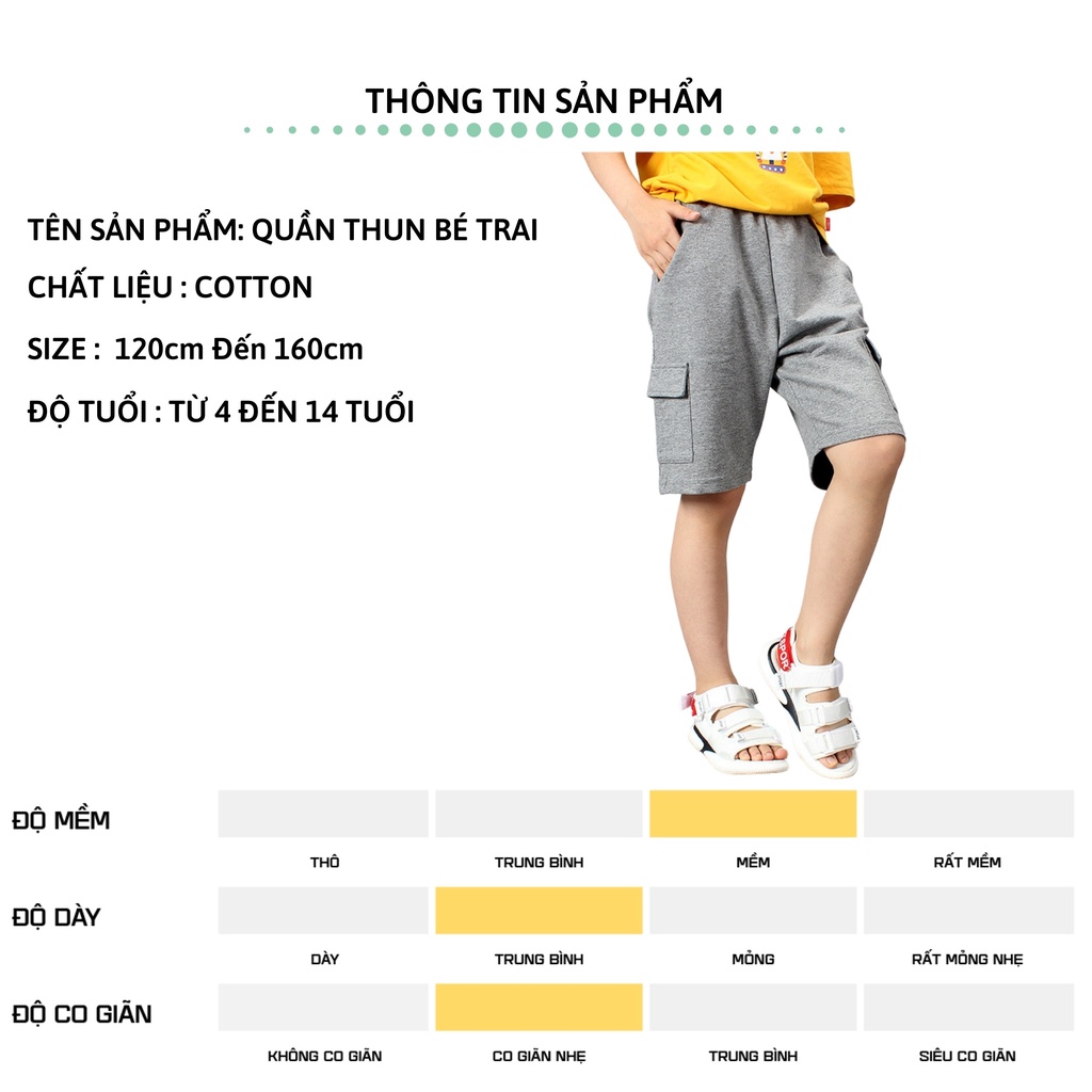 Quần short bé trai 27Kids AKL Aowkulae Quần đùi thể thao nam cho trẻ từ 4-14 tuổi BSPS7