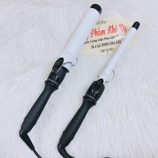 Máy uốn xoăn giả lọn sóng to, máy uốn xoăn xoay 360 phủ ceramic,máy uốn xoăn lơi hàn quốc