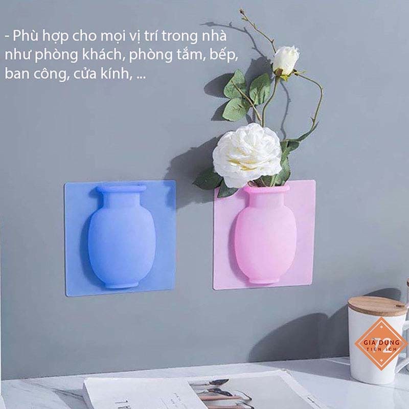 Bình hoa dán tường bằng silicon TIỆN DỤNG