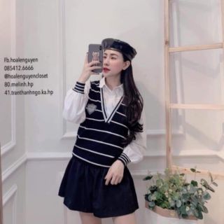 Áo gille phối sơ mi