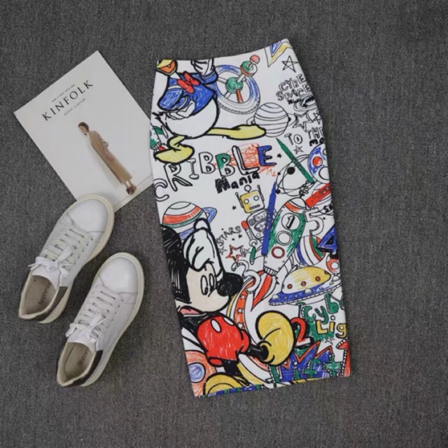 (Hàng có sẵn) Váy bút chì đẹp họa tiết