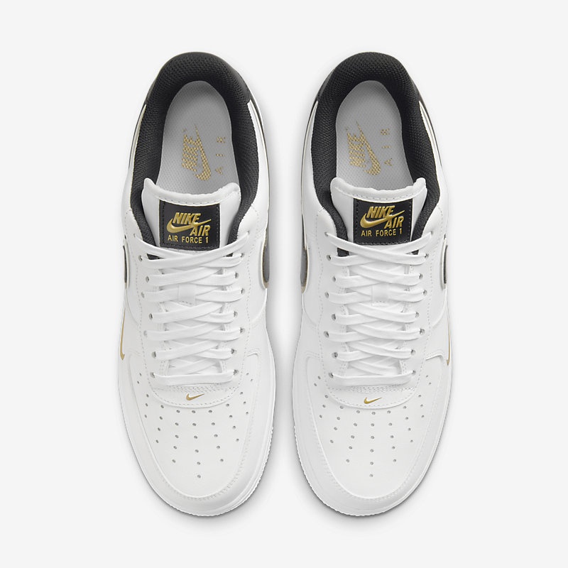 Giày AF1 trắng móc đen vệt vàng nam nữ ❤️ Giày thể thao sneaker nam nữ AF1 trắng móc đen cao cấp Full Box