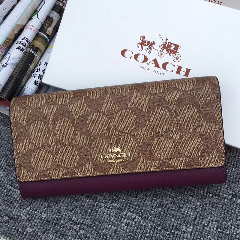 COACH ví nữ /Ví dài chính hãng F53763/ví nữ mini