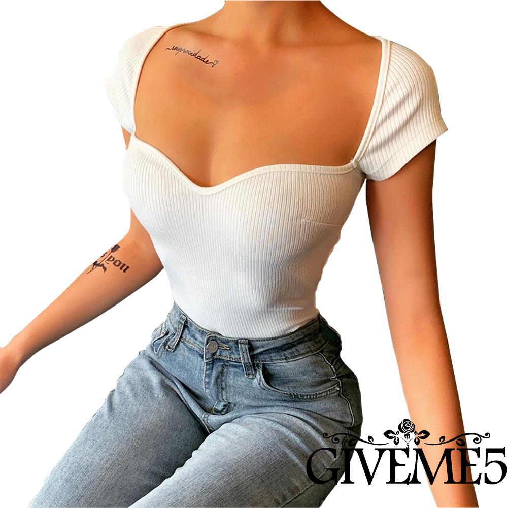 Crop top kiểu áo vest ngắn tay ôm dáng cho nữ