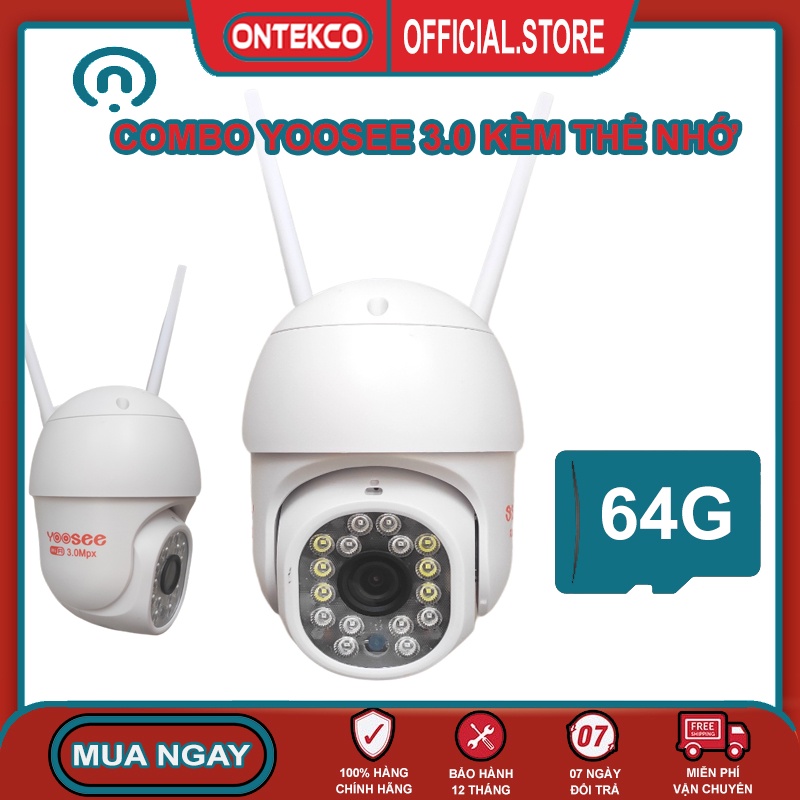 Camera PTZ Yoosee 3.0 Mpx có đèn chiếu sáng ban đêm góc rộng | BigBuy360 - bigbuy360.vn