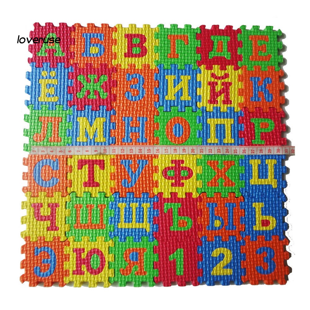 Set 36 miếng thảm xếp hình bảng chữ cái tiếng Nga bằng EVA độc đáo