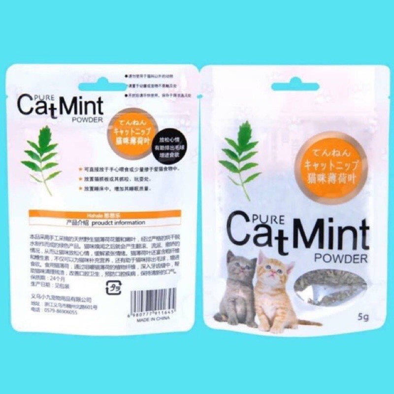 Cỏ Bạc Hà cho Mèo Catnip Hahale -CatMint 5gr