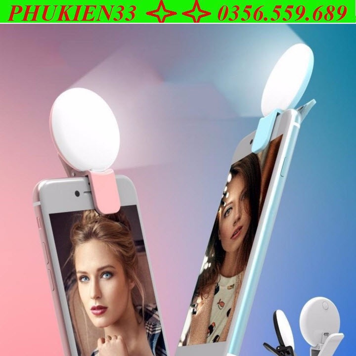 Đèn Led Tròn Hỗ Trợ Chụp Selfie Kẹp Điện Thoại AZONE