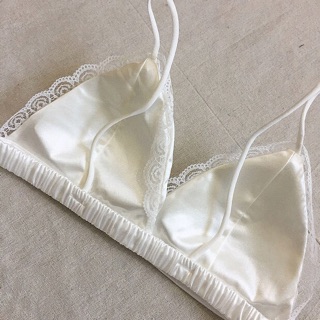 Bralette lụa phối ren