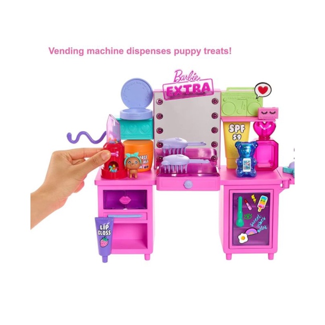 Bộ đồ chơi bàn trang điểm búp bê barbie Extra và thú cưng siêu hot