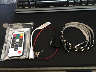 DÂY LED RGB 1M LED ĐUỔI + REMOTE TRANG TRÍ CASE PC