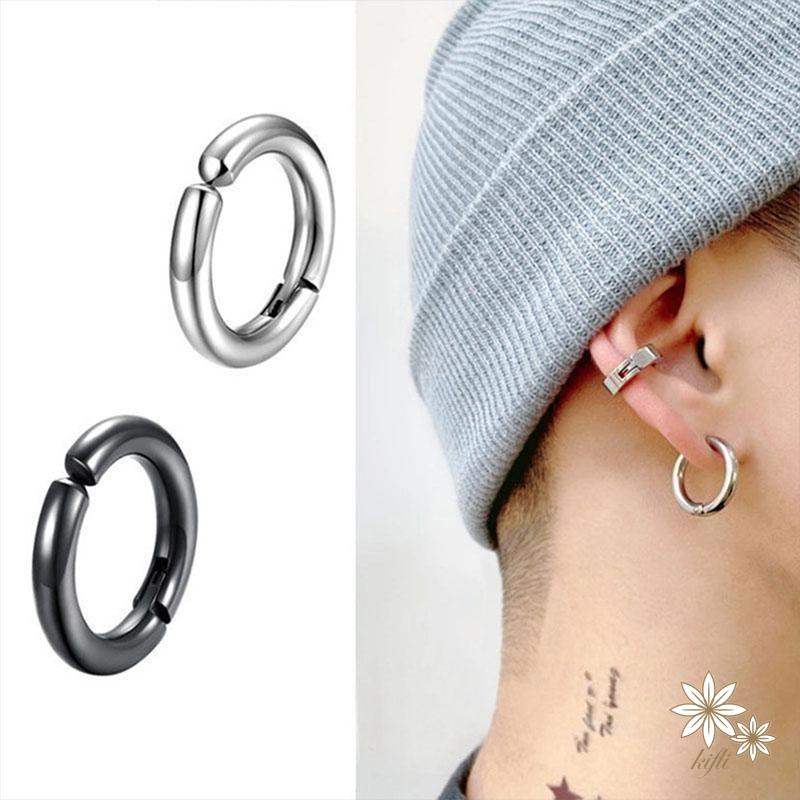 Khuyên tai dạng kẹp hình tròn không cần bấm lỗ