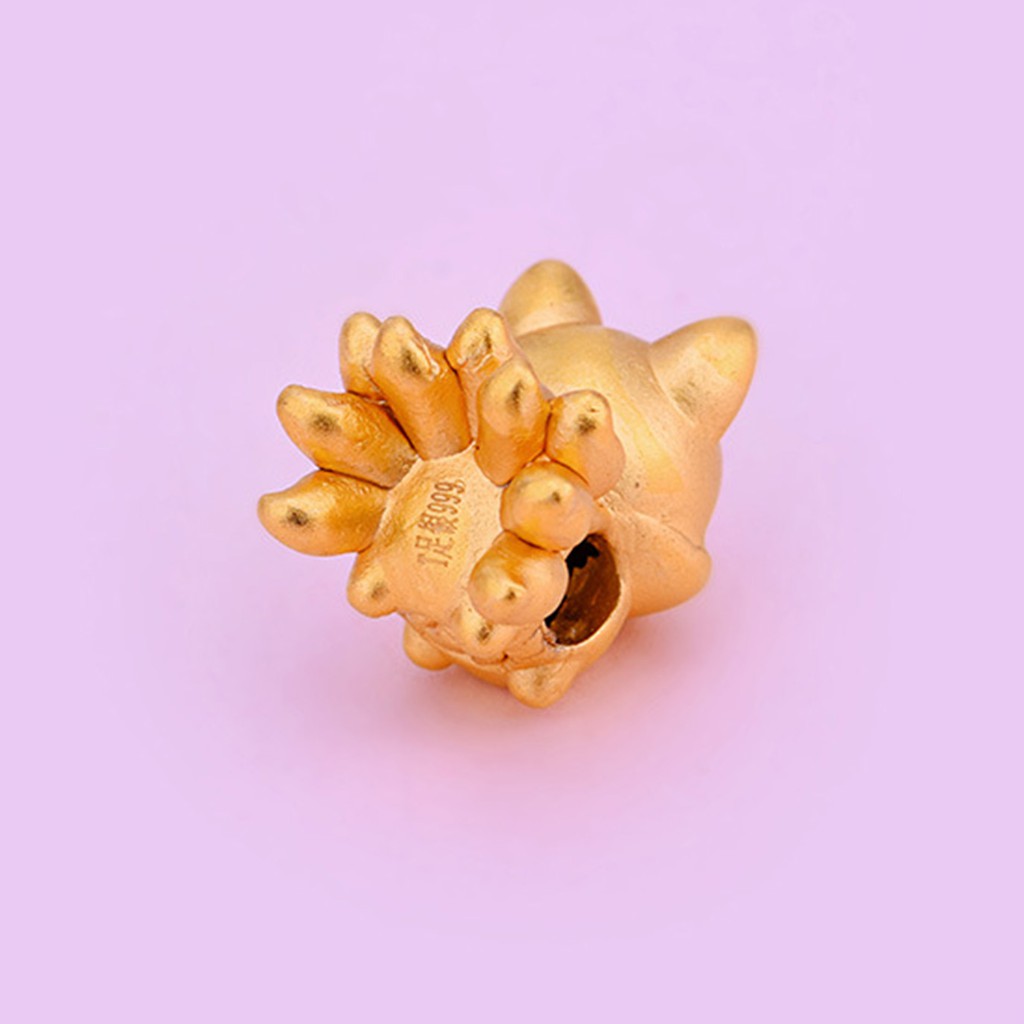 Charm bạc hồ ly 9 đuôi xỏ ngang - NQ Jewelry