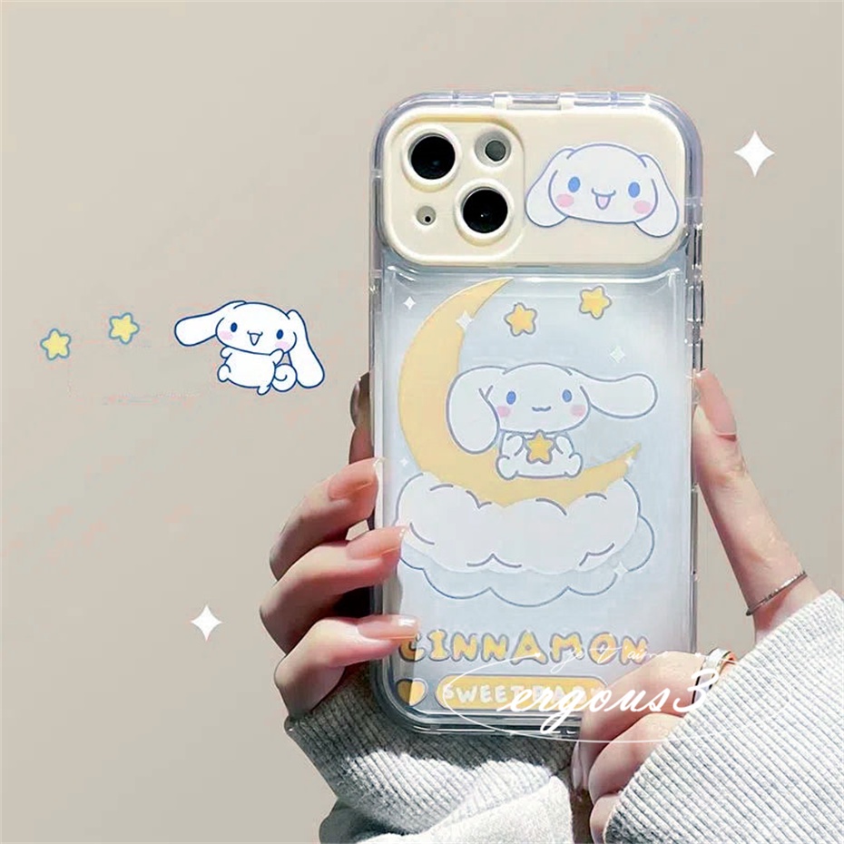 Ốp Điện Thoại Mềm Hình Cinnamoroll Với Gương Soi Sáng Tạo Cho iPhone 13 12 11 Pro Max X XR Xs Max